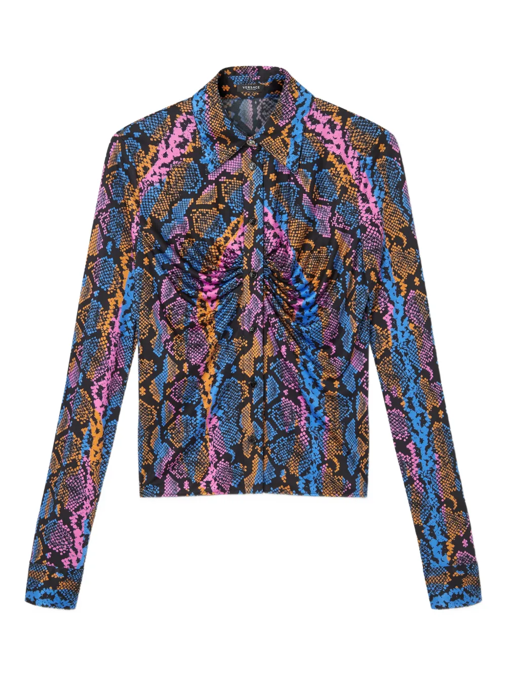 Versace python-print shirt | Black | Image 1