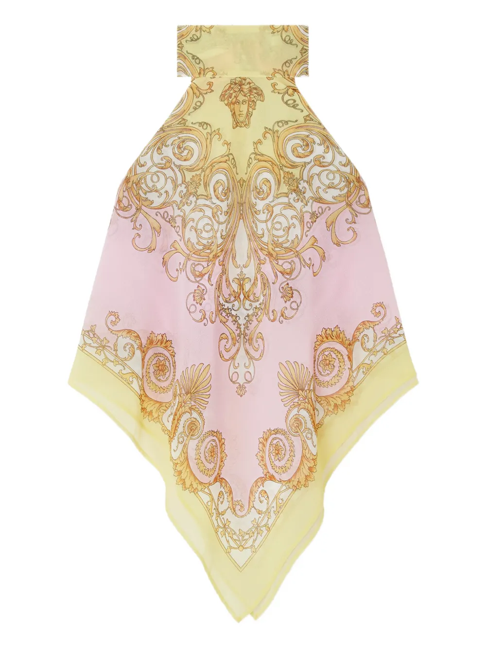 Versace Top bikini con stampa barocca - Rosa