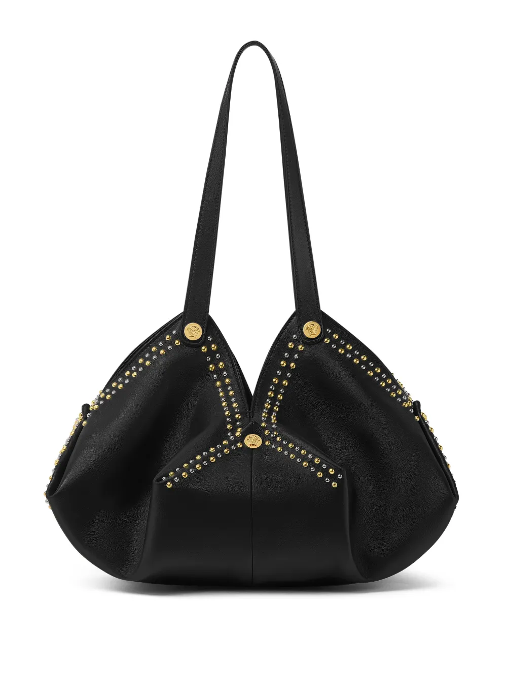 Versace Borsa a spalla Protea in pelle - Nero