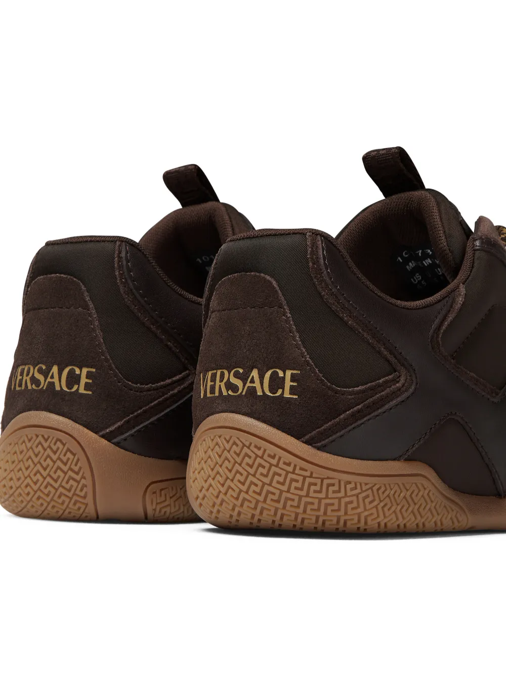 Versace Galaxia leren sneakers Bruin