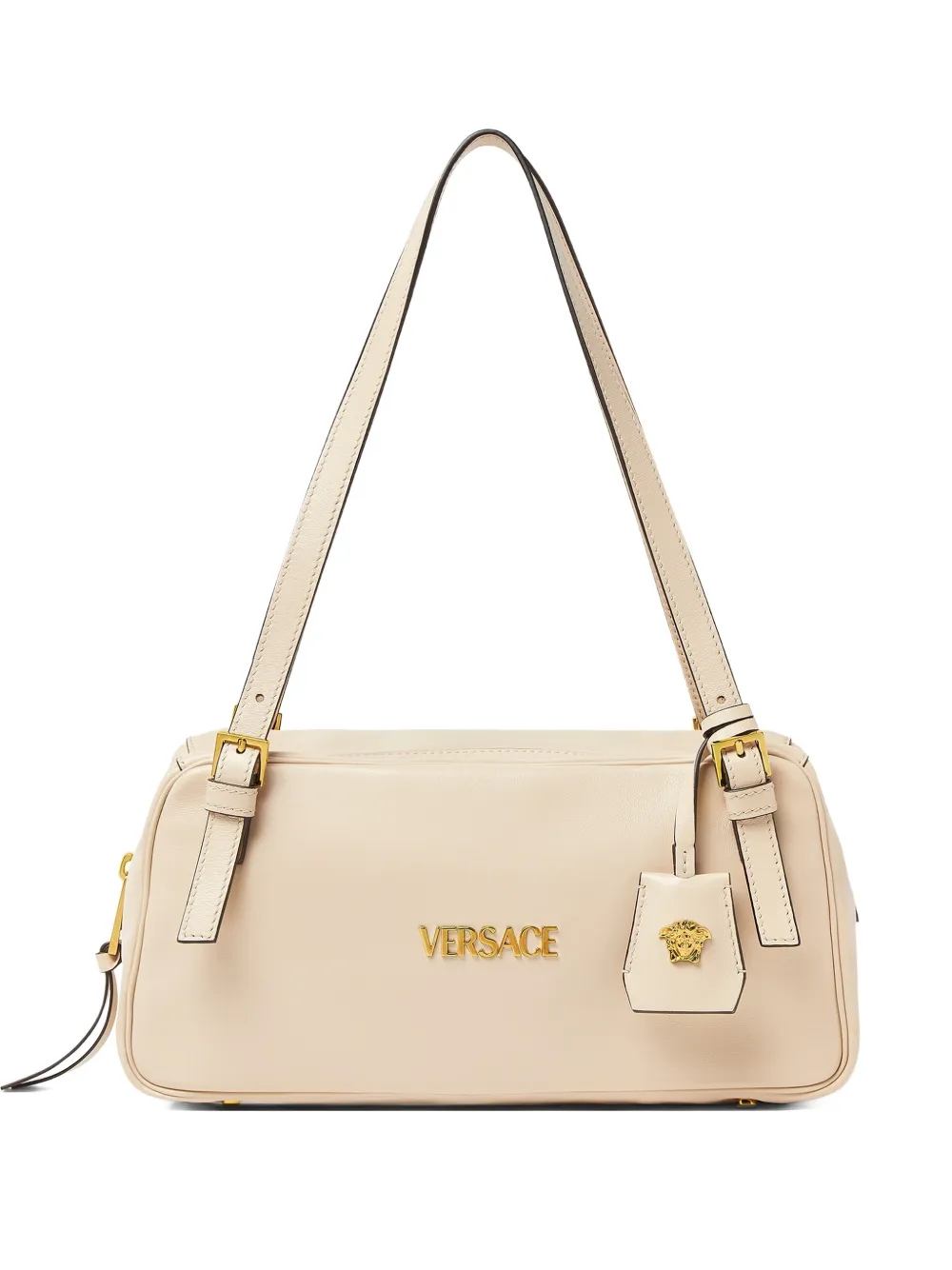 Versace Borsa a spalla Tag grande - Toni neutri