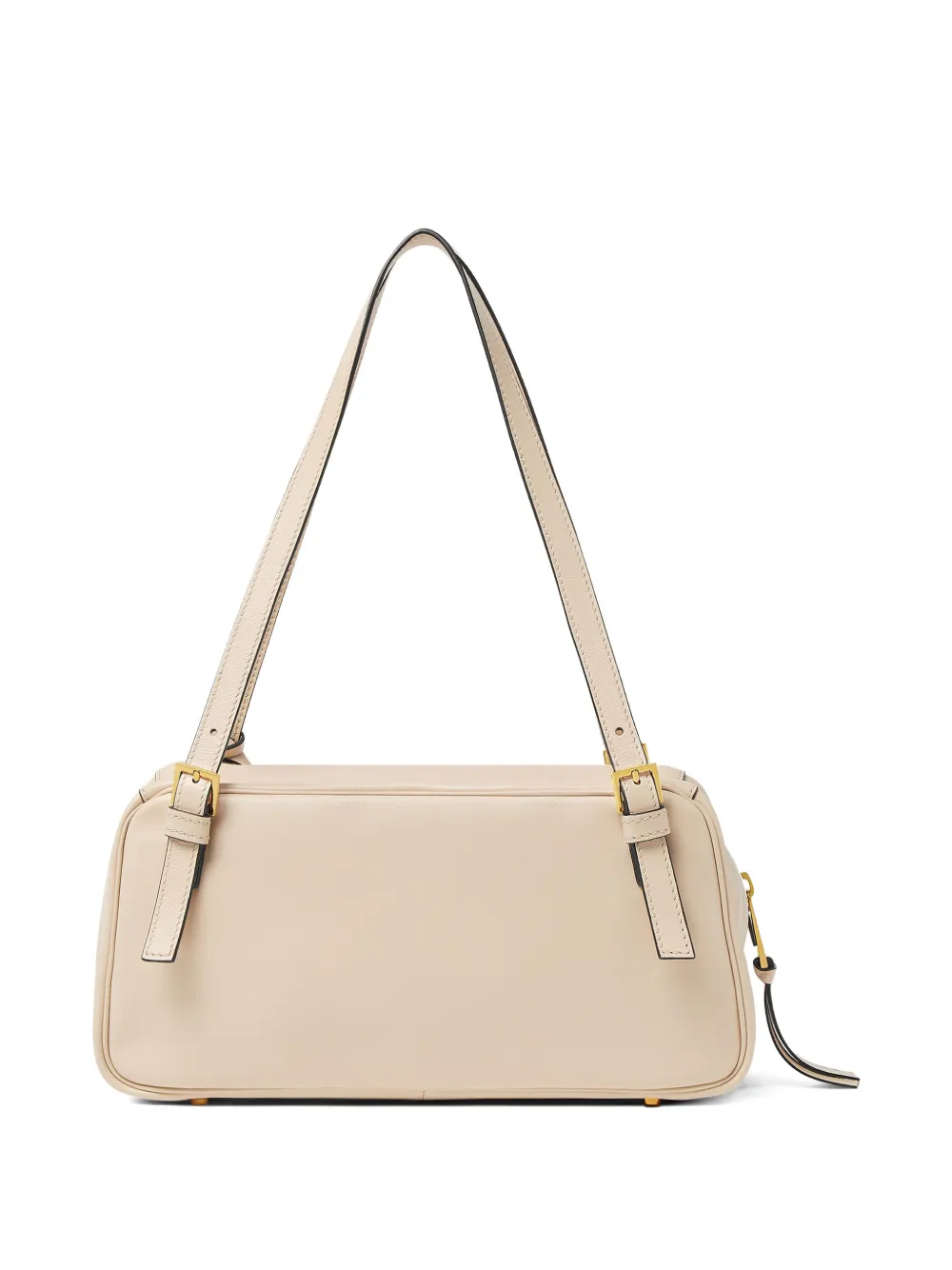 Versace Grote schoudertas met logotag Beige