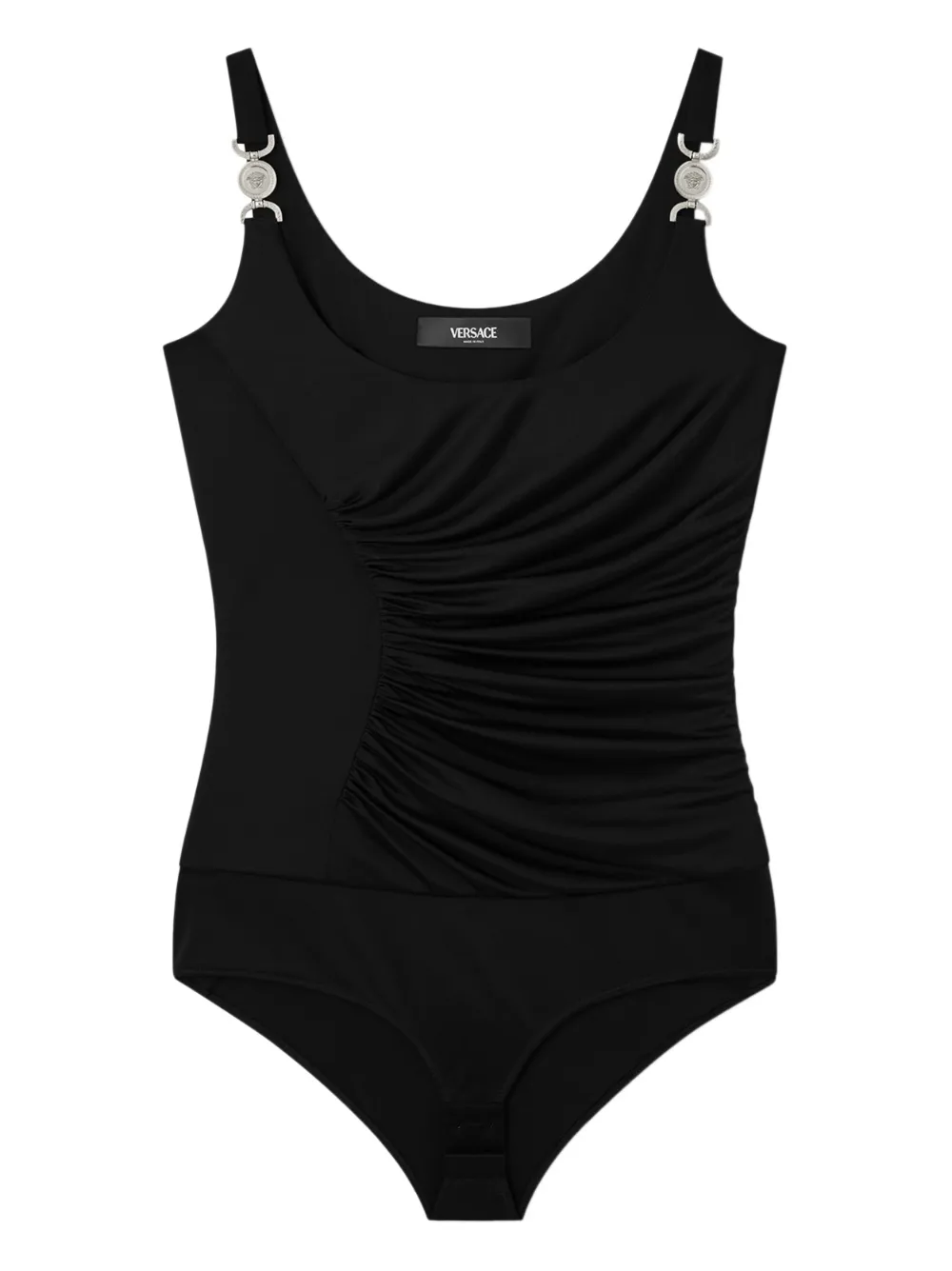 Versace Medusa Ruched Body In Black