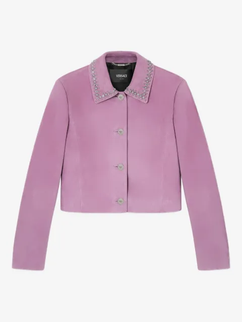 Versace veste en daim à ornements