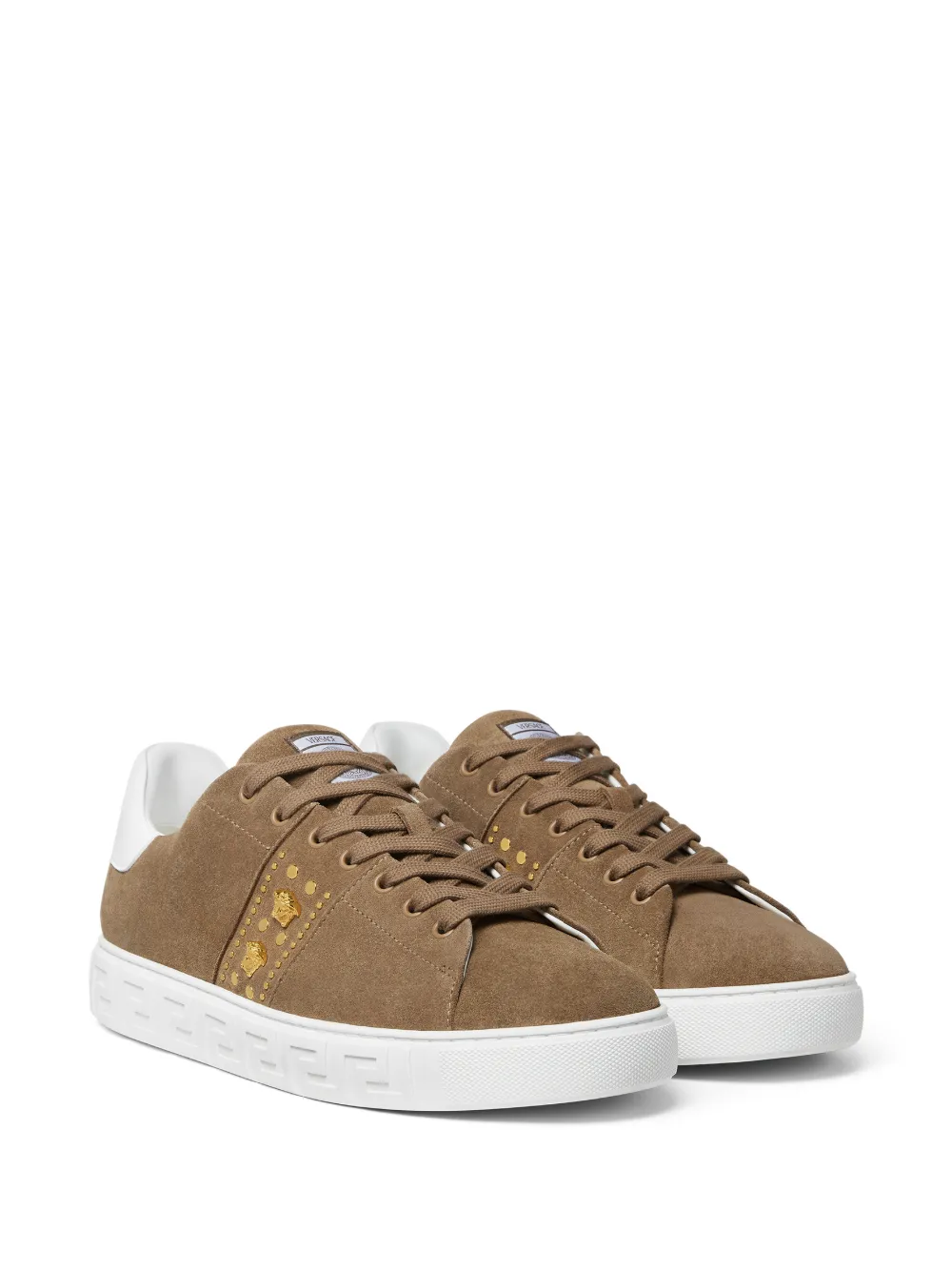 Versace Greca-pattern sneakers | Brown | Image 1