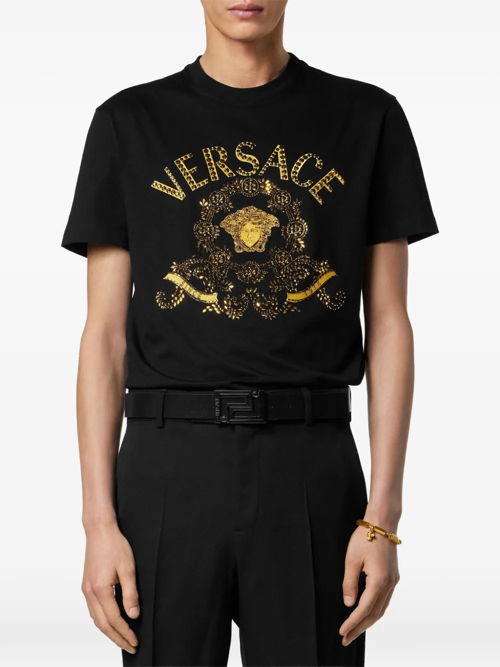 Versace playera de algodón con logo estampado | Playeras | Image 2