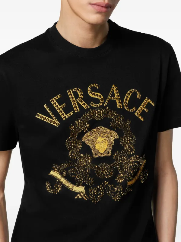 Versace ロゴ Tシャツ | ブラック | FARFETCH JP