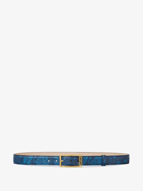 Versace ceinture Greca 1,2 pouces en cuir imprimé