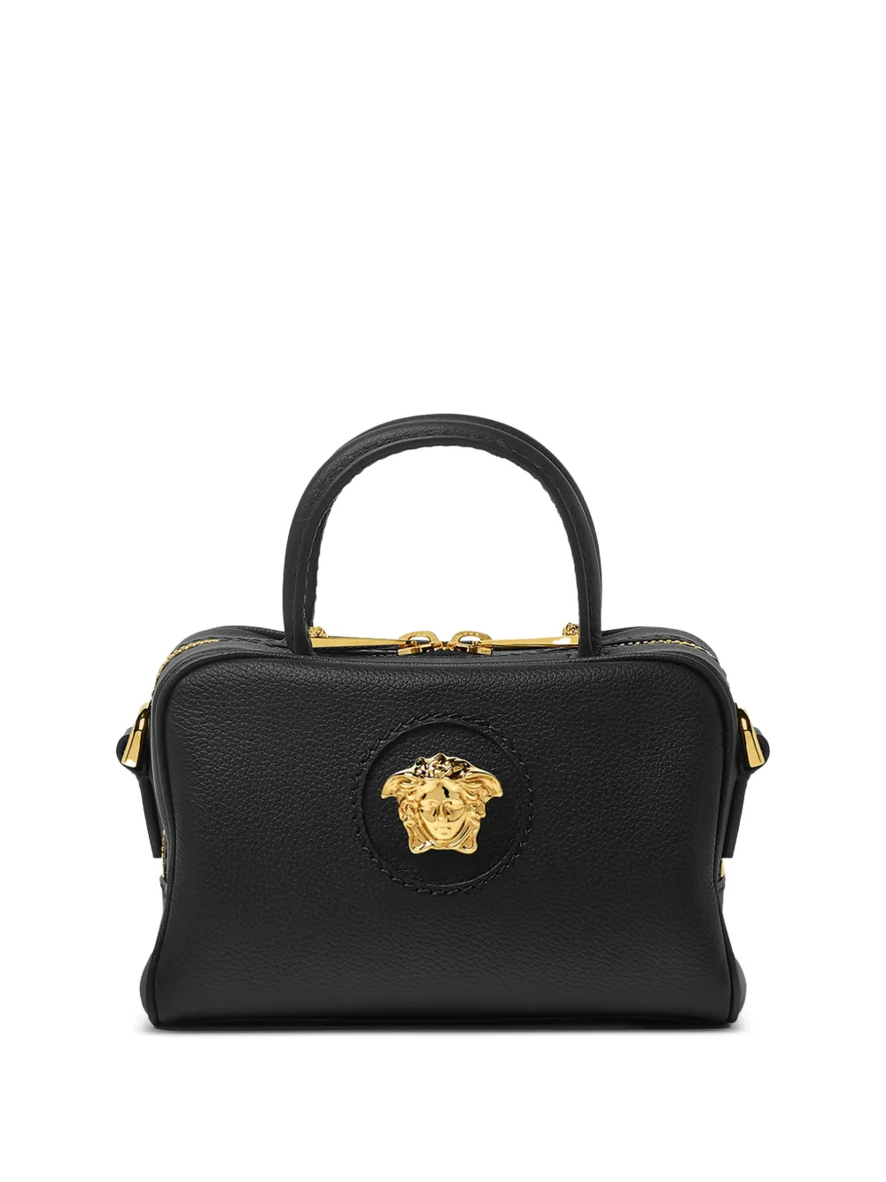 Versace La Medusa leather mini tote bag - Nero