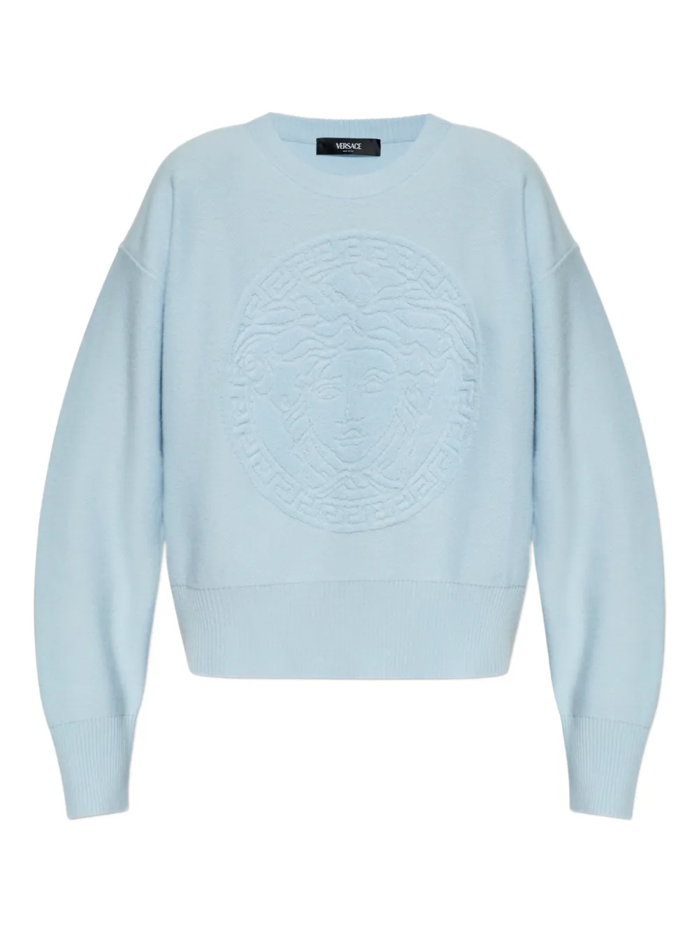 Versace Medusa Head Crewneck Jumper In Blue