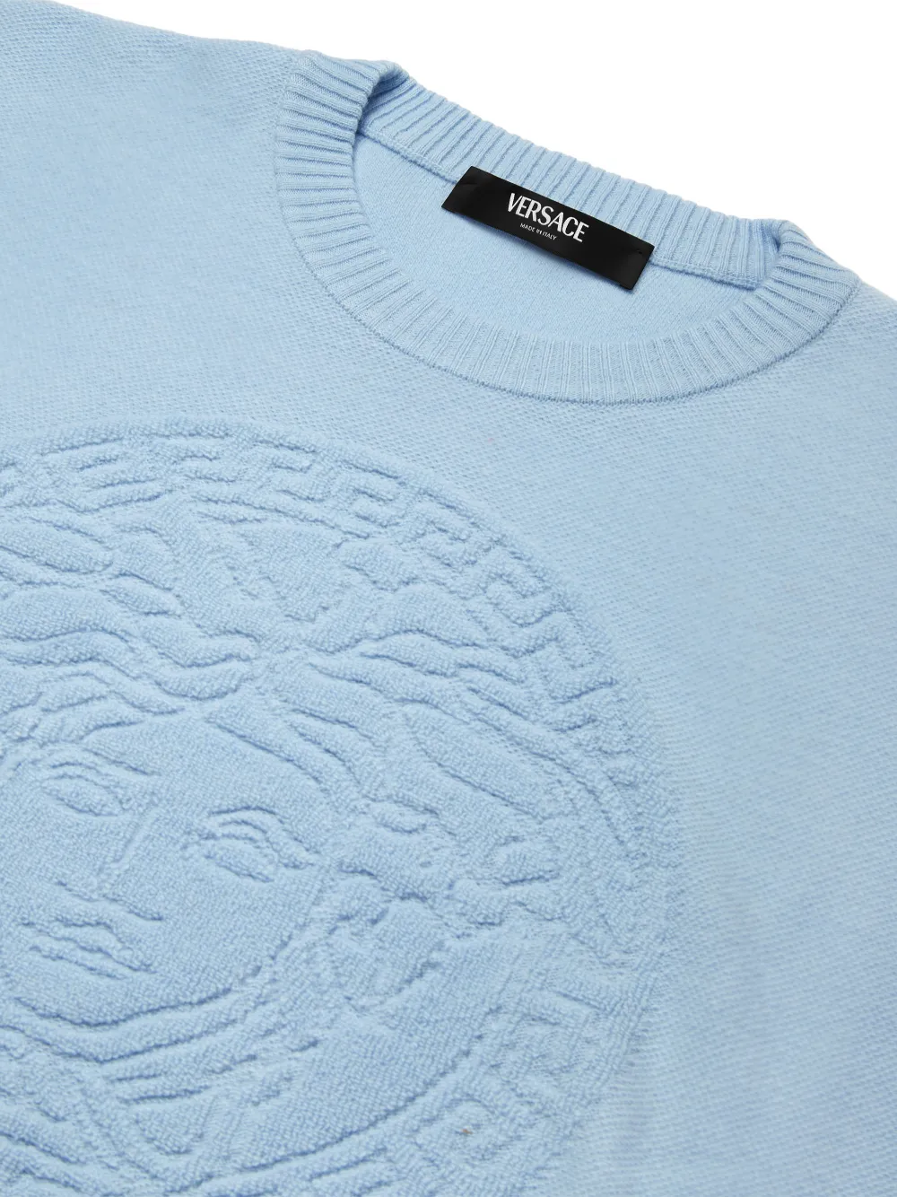  Versace Medusa-motif Sweater - Blue 