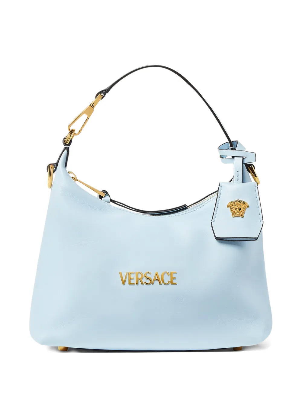Versace logo-charm tote bag - Blu