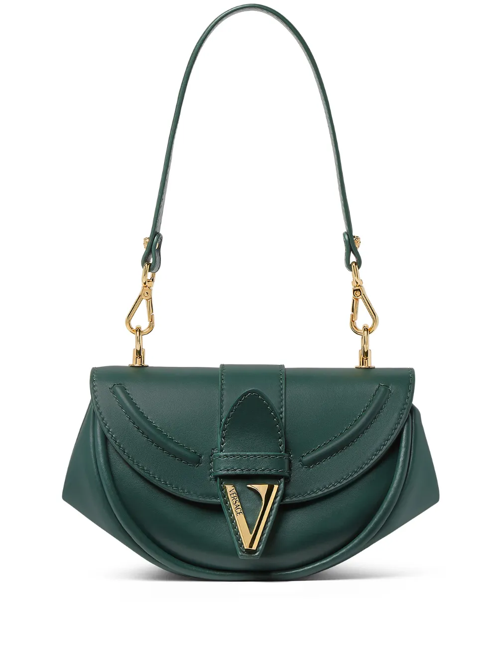 Versace Borsa a spalla Virtus piccola - Verde