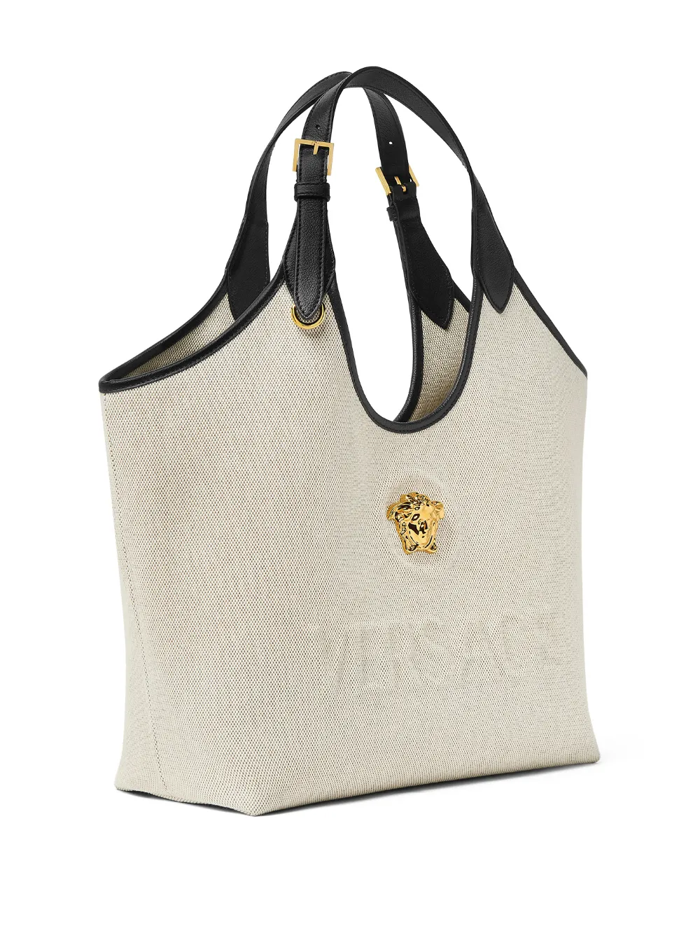 Versace Shopper met Medusa-embleem Beige