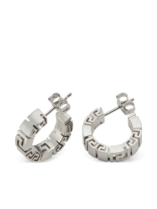Versace グレカ ピアス | シルバートーン | FARFETCH JP