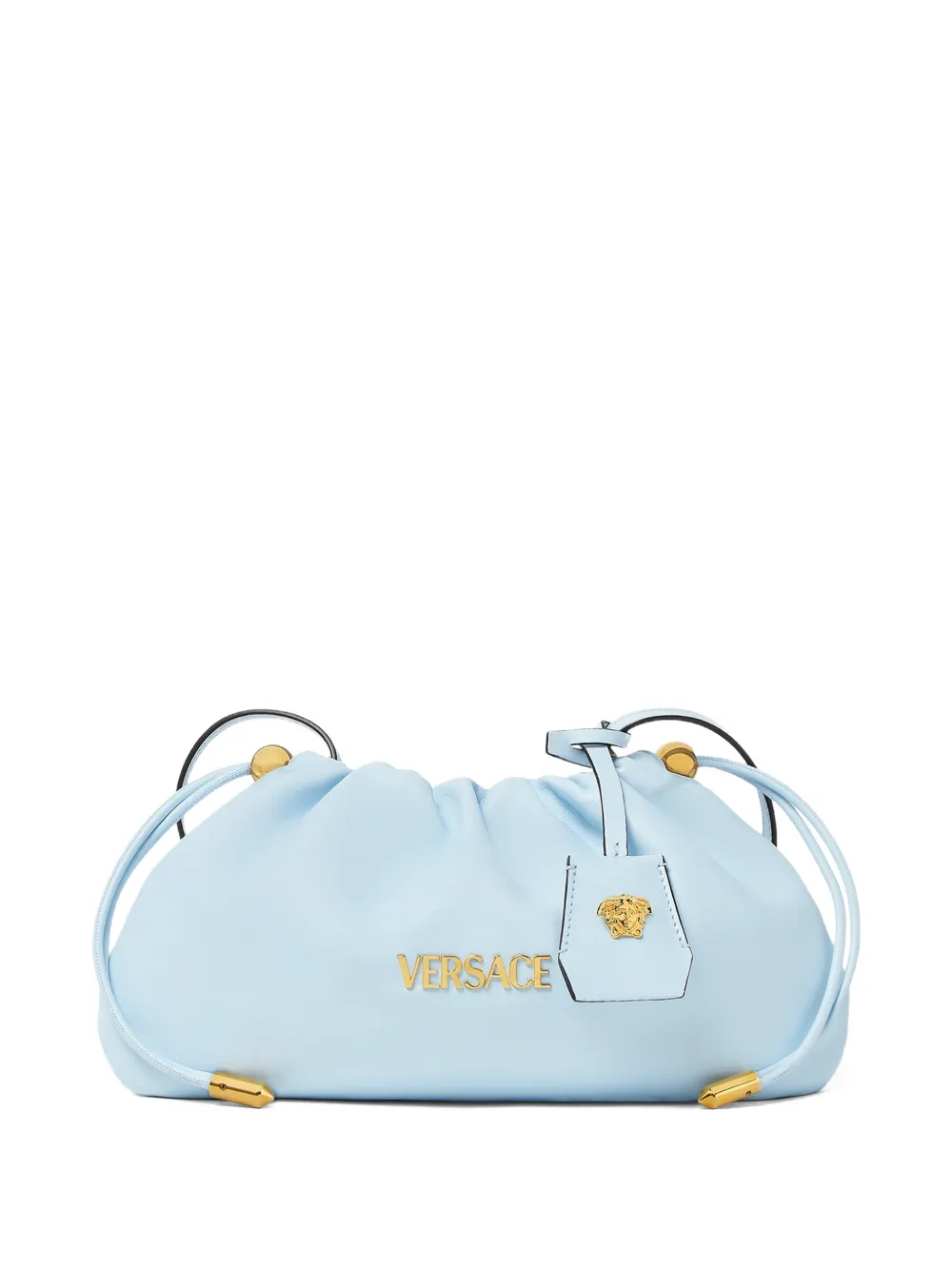 Versace Clutch Tag mini con logo - Blu