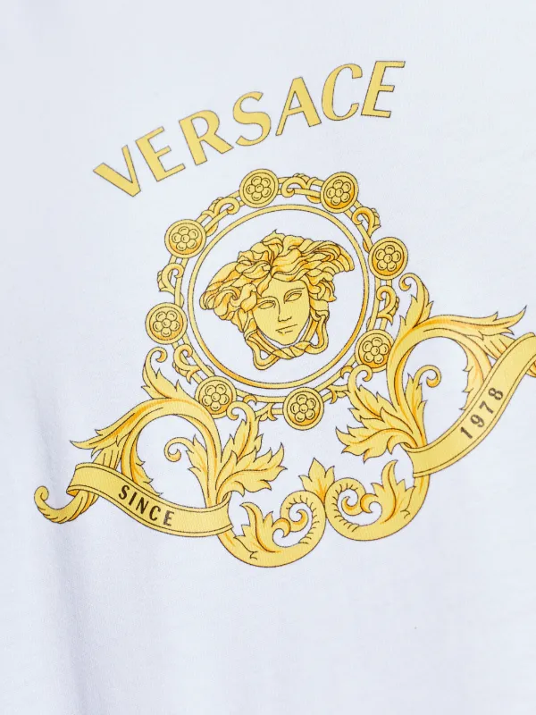 Versace/Medusa ロゴー／サイズ/M Versace Medusa Head graphic-print T-shirt | White | FARFETCH