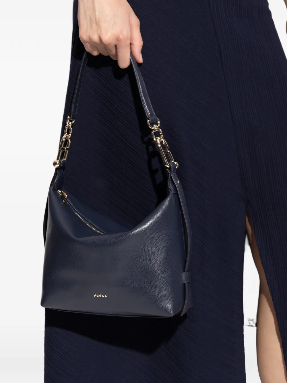 Furla small Tonie leather tote bag - Blauw