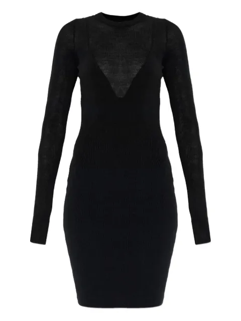 Versace Medusa-detail long-sleeve mini dress