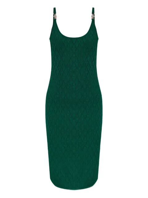 Versace embellished-strap midi dress