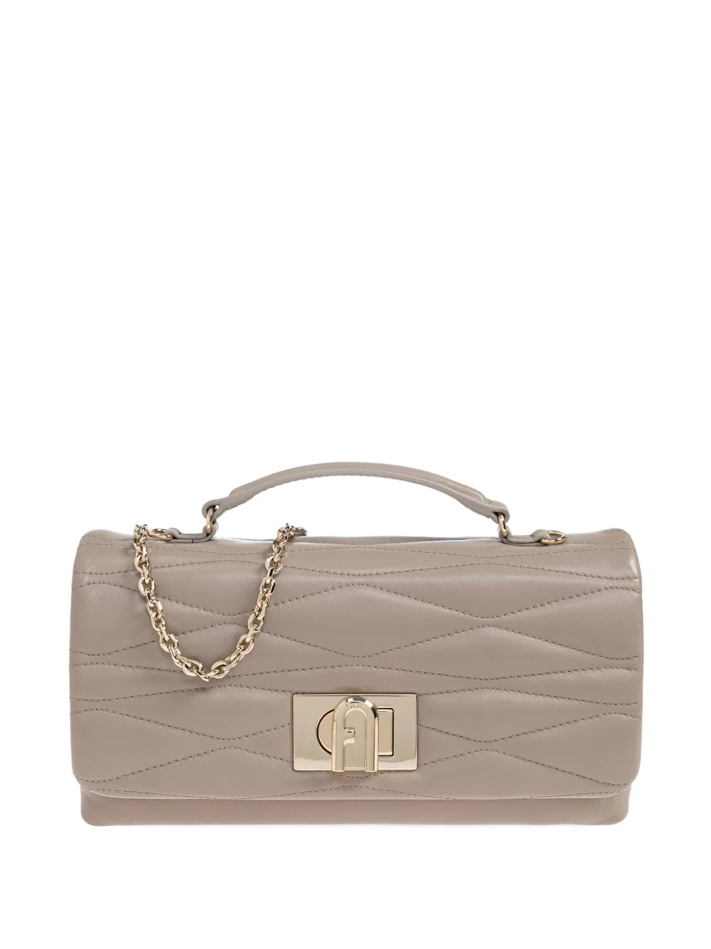 Furla Mini 1927 Leather Tote Bag In Neutral