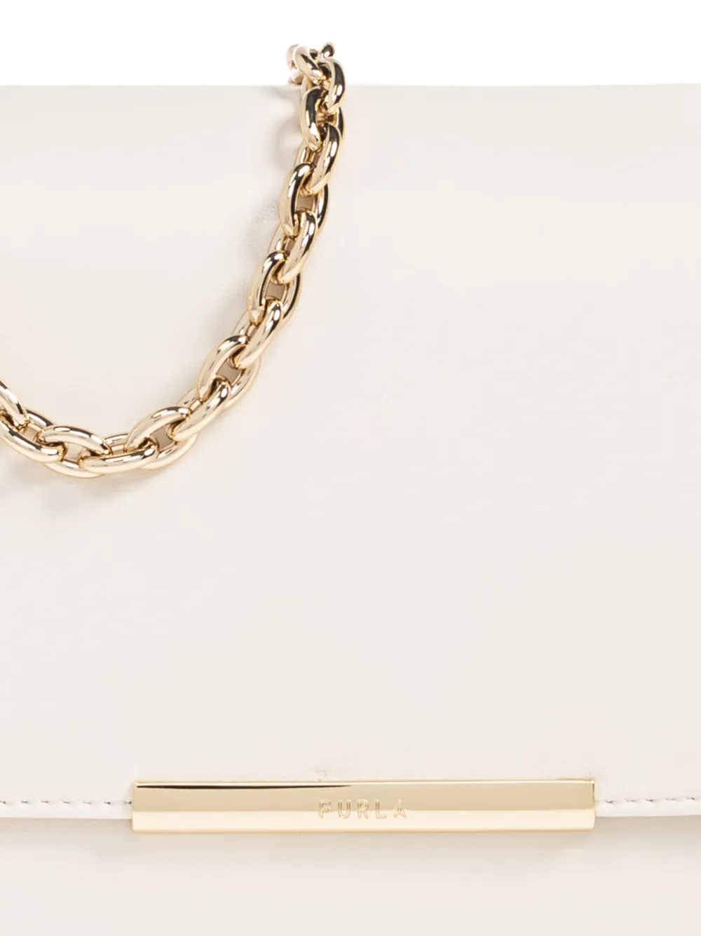 Furla Schoudertas met kettingband Beige