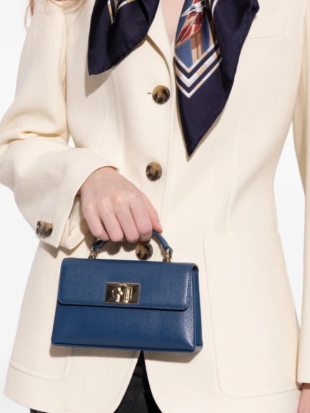 Furla Mini 1927 Chain-strap Tote Bag In Blue