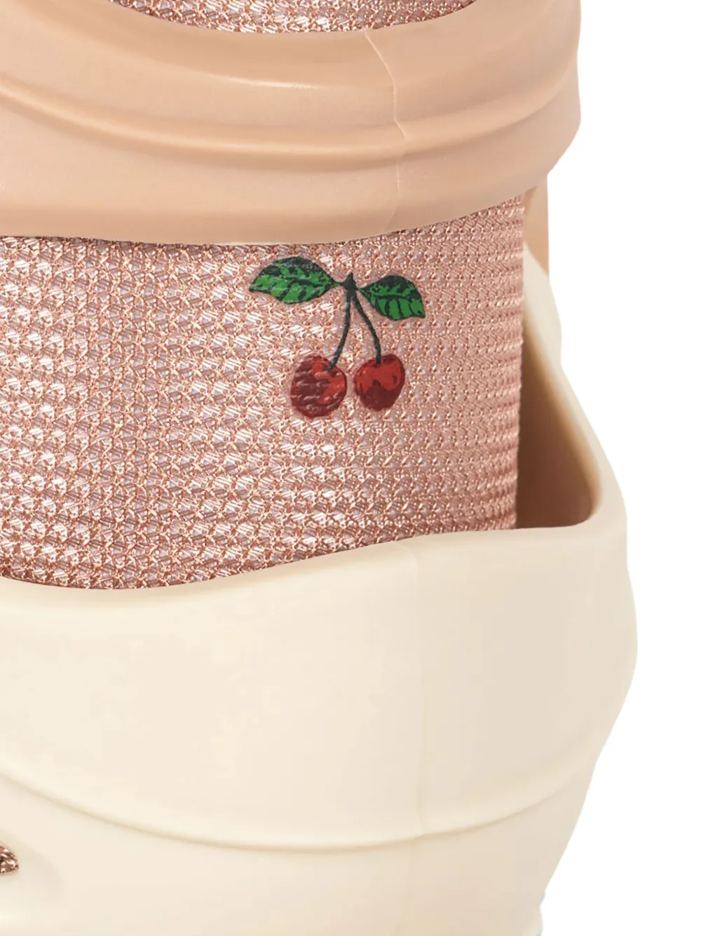 Konges Sløjd Rolschaatsen met bandje en kersenprint Roze