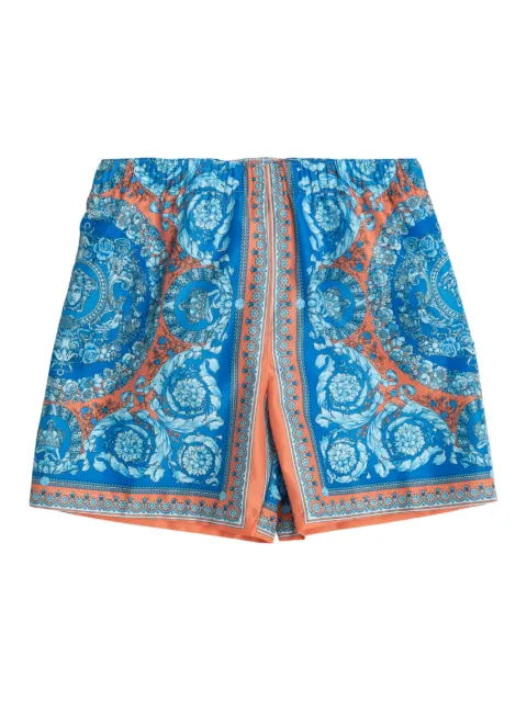 Versace Kids shorts de playa con estampado floral