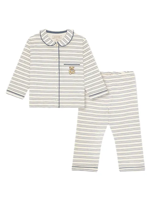 Konges Sløjd Pio striped embroidered baby top (set of two)