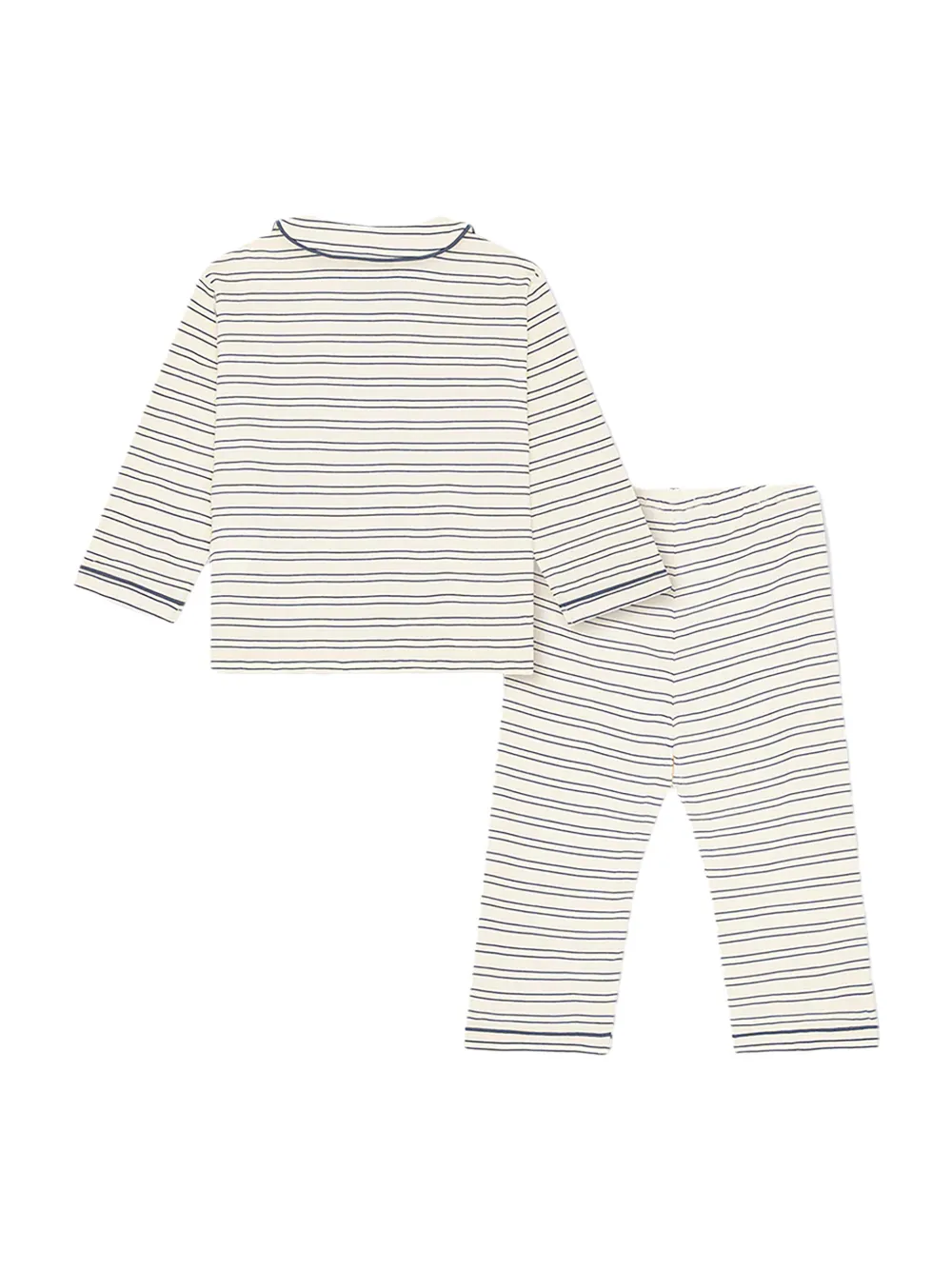 Konges Sløjd Pio striped embroidered baby top (set of two) - Beige