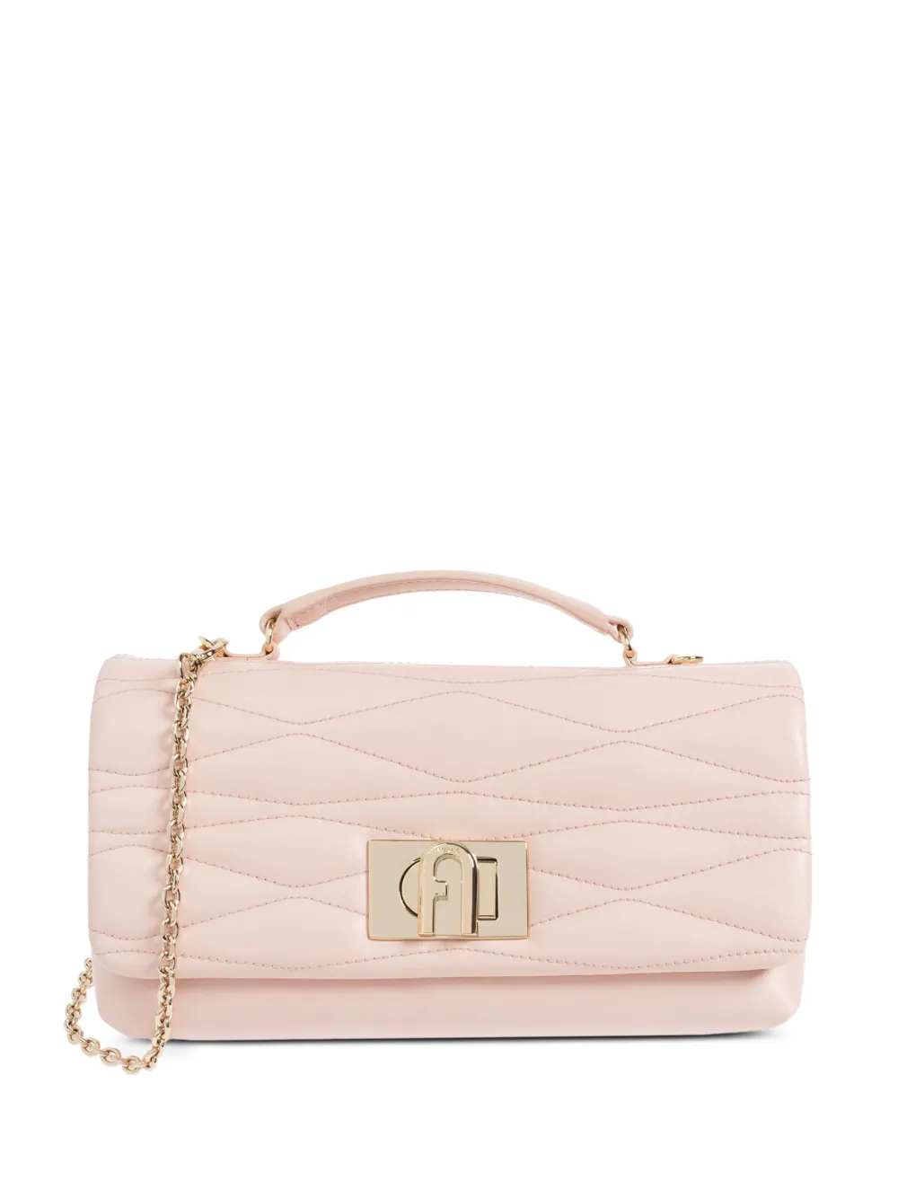 Furla small 1927 quilted chain-strap tote bag | Pink | Image 1