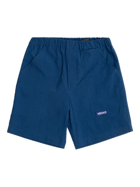 Versace Kids logo-patch shorts