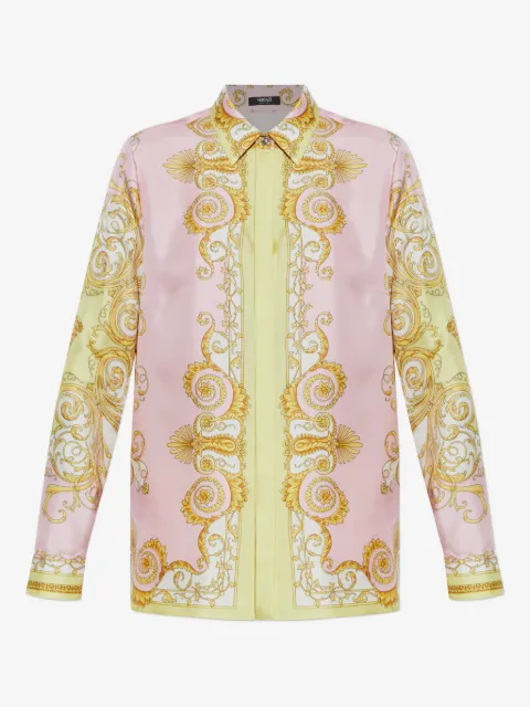 Versace printed silk twill shirt