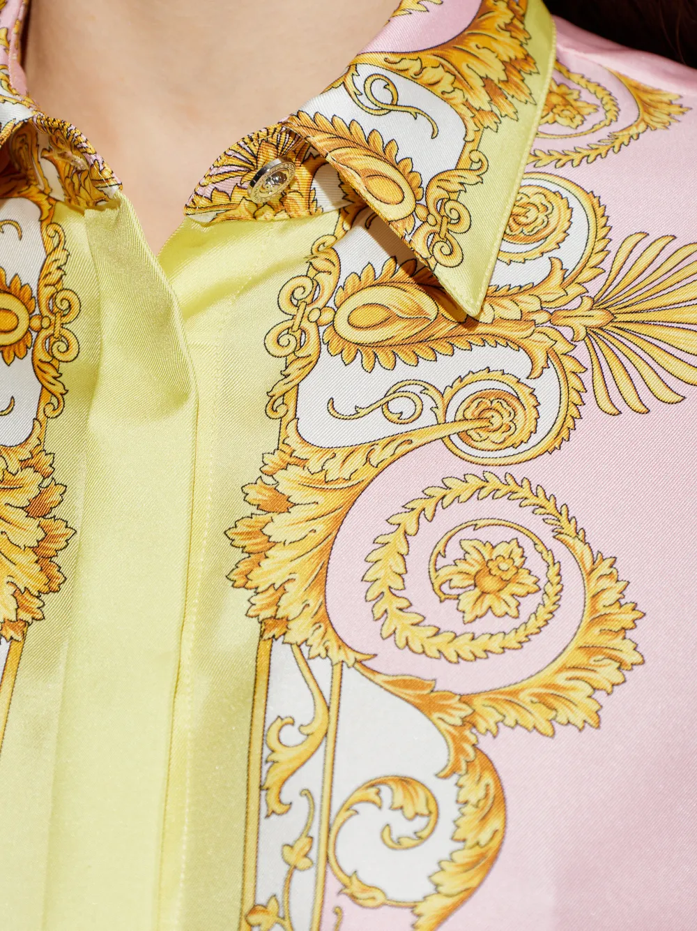 Versace Medusa blouse met lange mouwen Roze