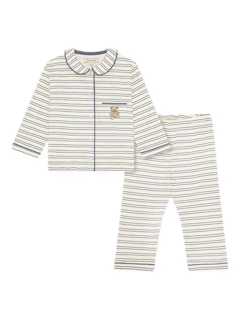 Konges Sløjd Pio stripe embroidered pajama