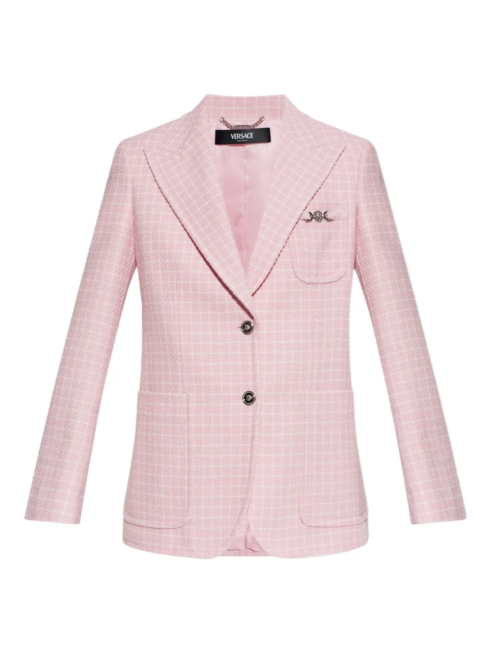 Versace check-patterned blazer - Rosa
