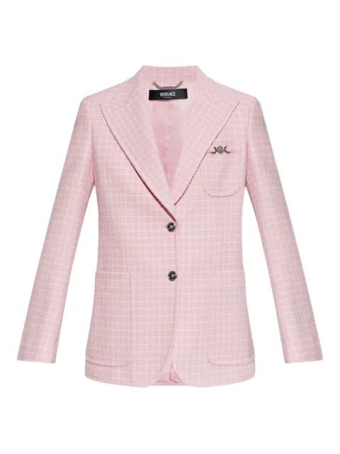 Versace check-patterned blazer