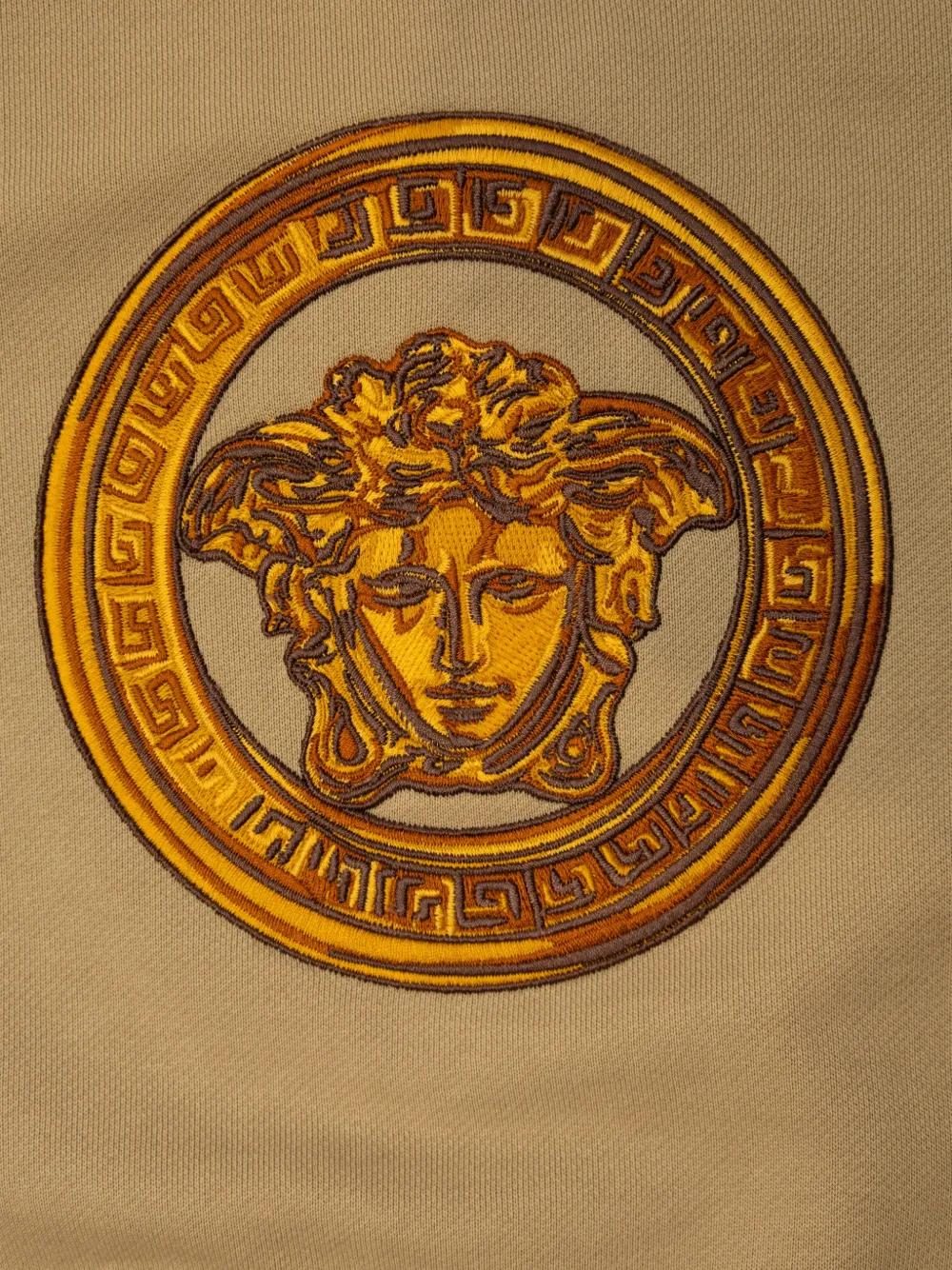 Versace Kids Medusa embroidered sweater Beige