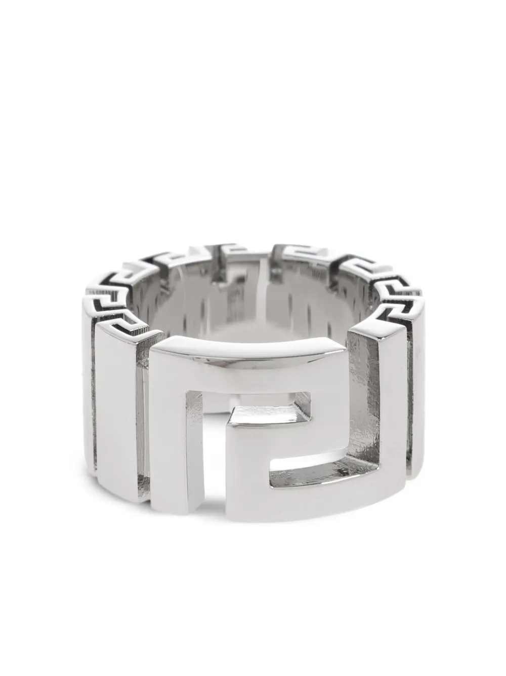 Versace Greca-motif ring - Argento