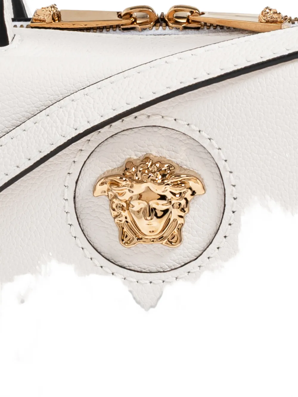 Versace Medusa Crossbody Bag Detachable Strap Top Handle In White