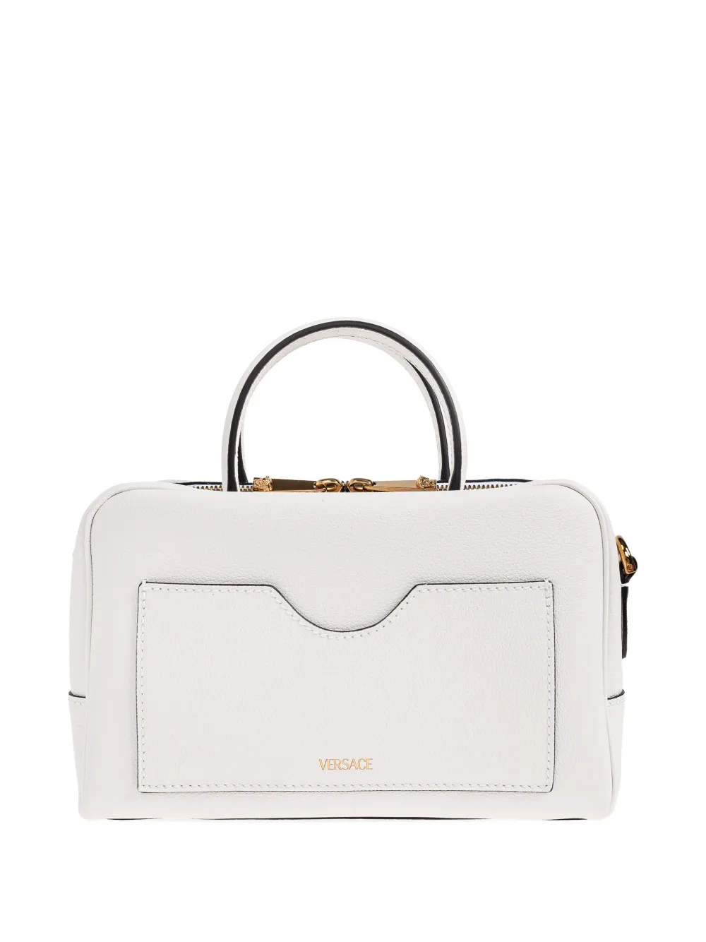 Versace Medusa Crossbody Bag Detachable Strap Top Handle In White