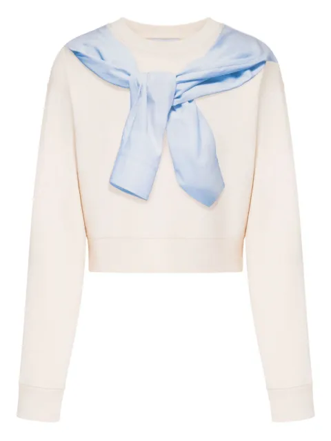 MOSCHINO JEANS Trompe-l'œil print cropped sweatshirt