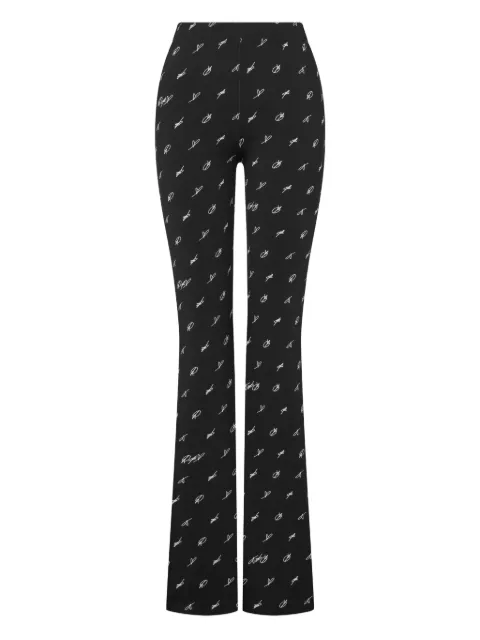MOSCHINO JEANS pantalon imprimé à coupe évasée