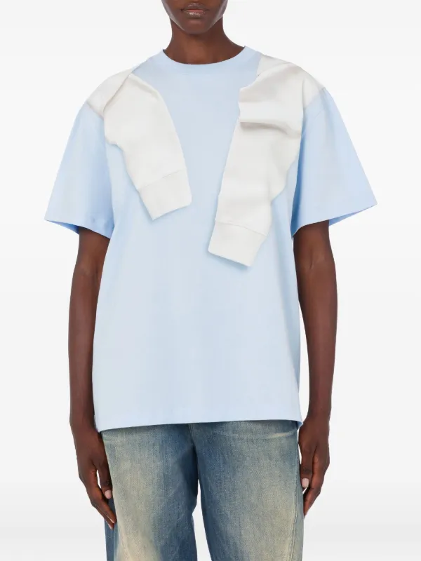 MOSCHINO JEANS Trompe-l'œil Print T-shirt | Blue | FARFETCH