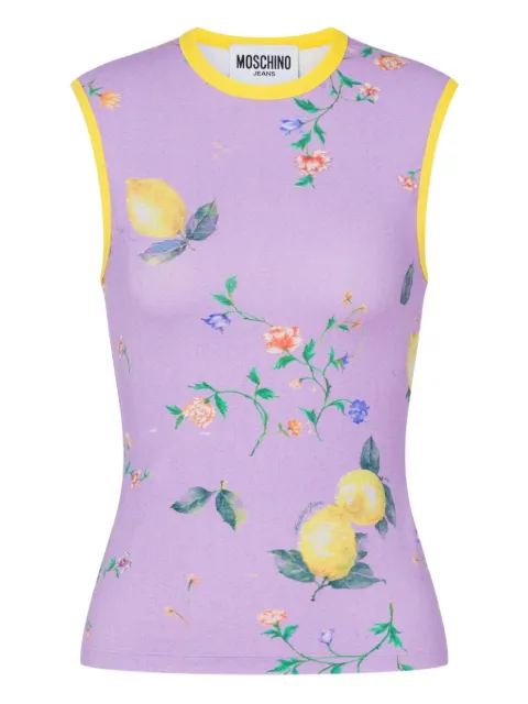MOSCHINO JEANS floral-print vest