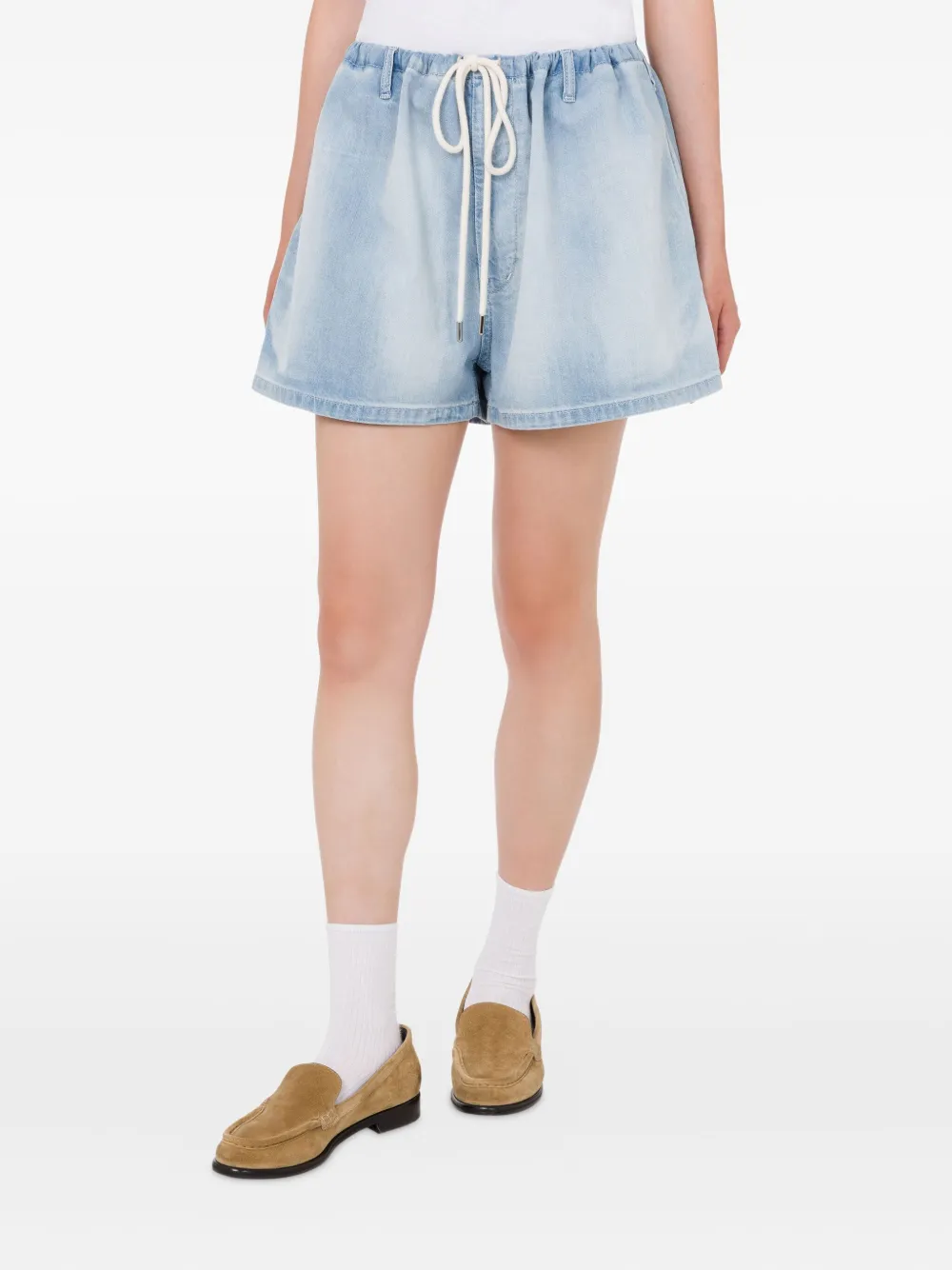  Moschino Jeans Drawstring-fastening Denim Shorts - Blue 