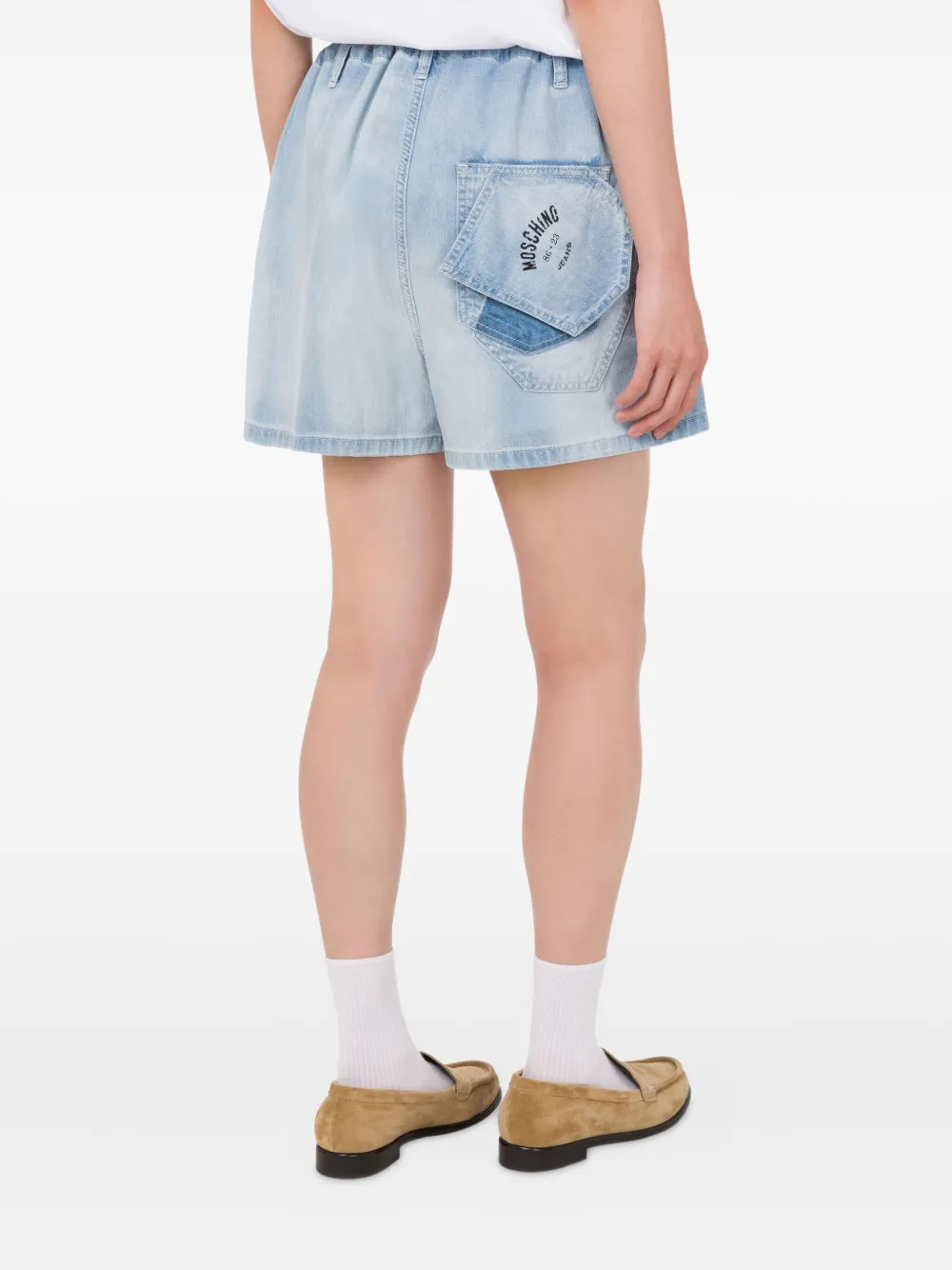  Moschino Jeans Drawstring-fastening Denim Shorts - Blue 