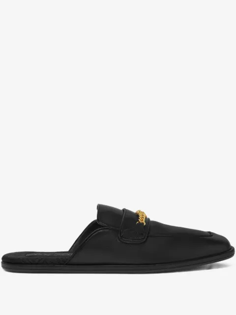 Versace Medusa leather slippers