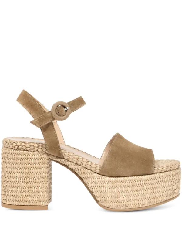 Gianvito Rossi Carol Platform Sandals in Brown